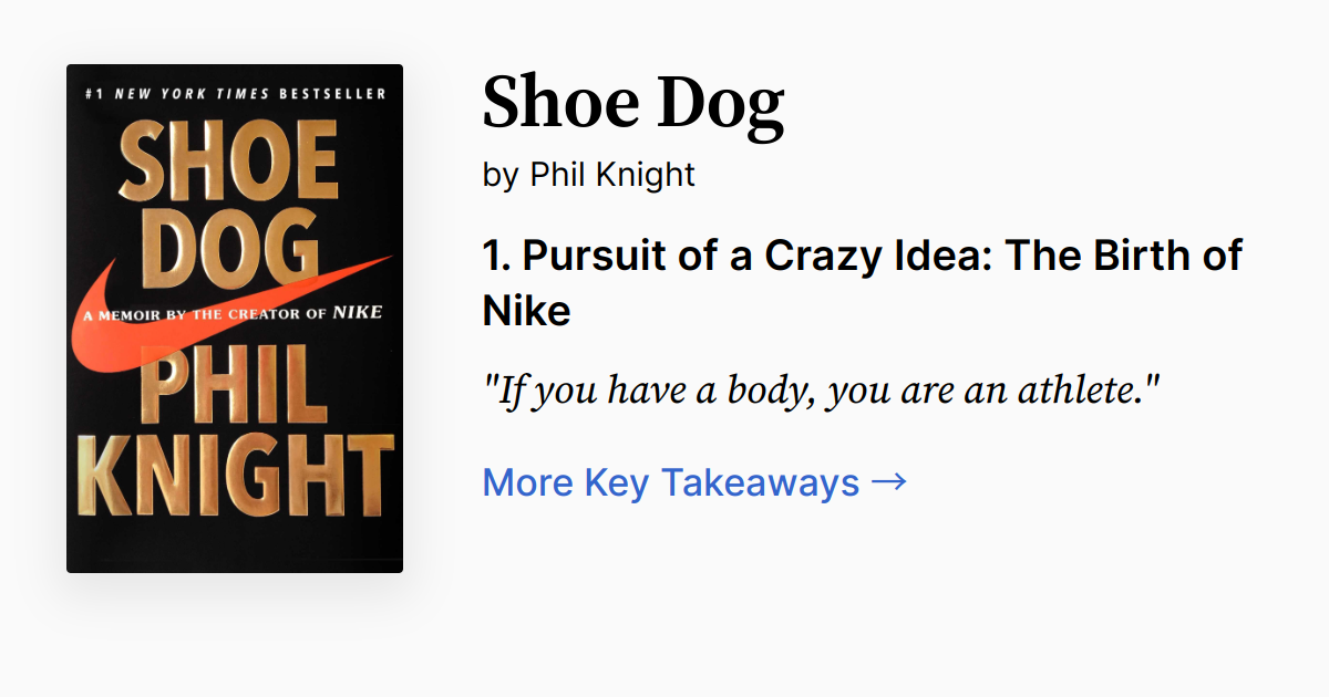 🎧 Shoe Dog Summary Read or Listen in 10 Minutes