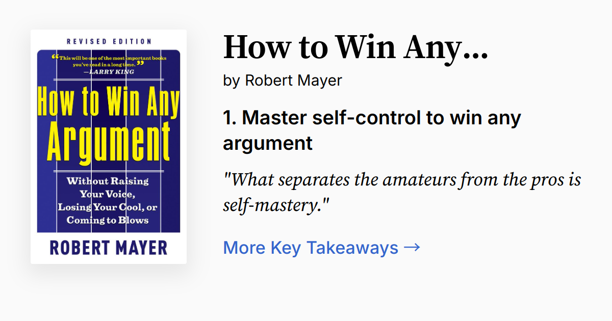 How to Win Any Argument, Revised Edition Summary & Audio