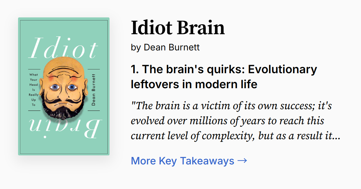 Idiot Brain by Dean Summary & Audio