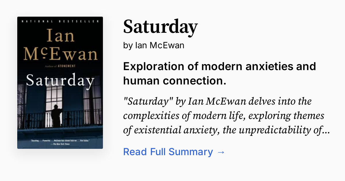Saturday by Ian McEwan | Summary, Analysis, FAQ