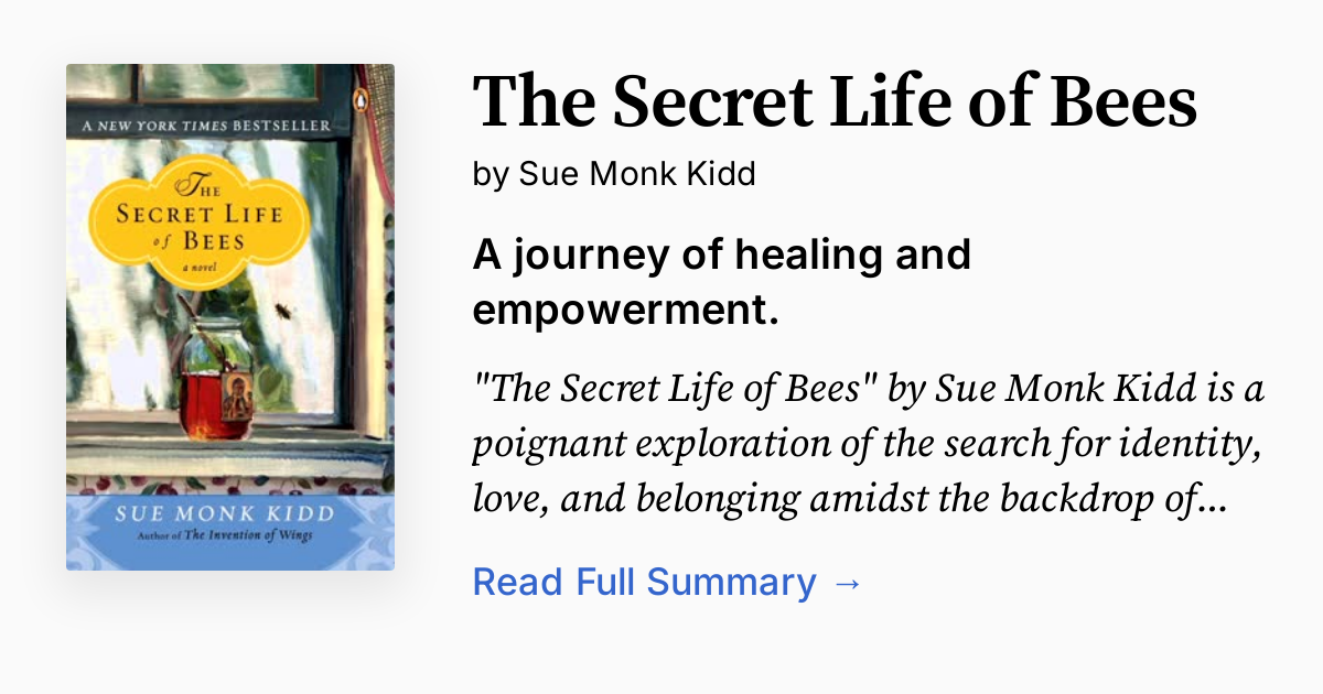 The Secret Life Of Bees Summary Book The Secret Life of Bees | Summary, Analysis, FAQ