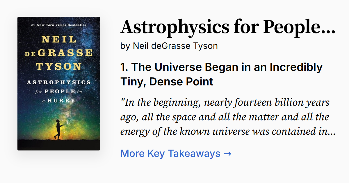 Astrophysics for people in a hurry shrnut quotes faq audio