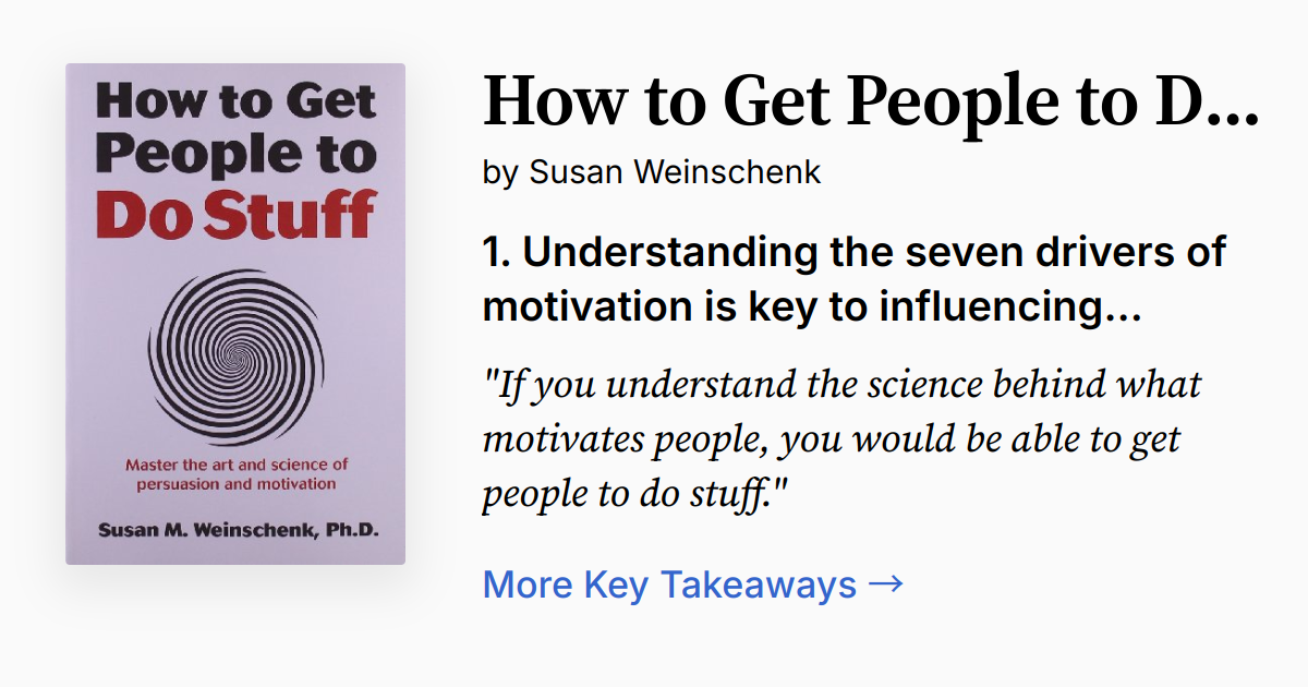 How to Get People to Do Stuff Summary & Audio
