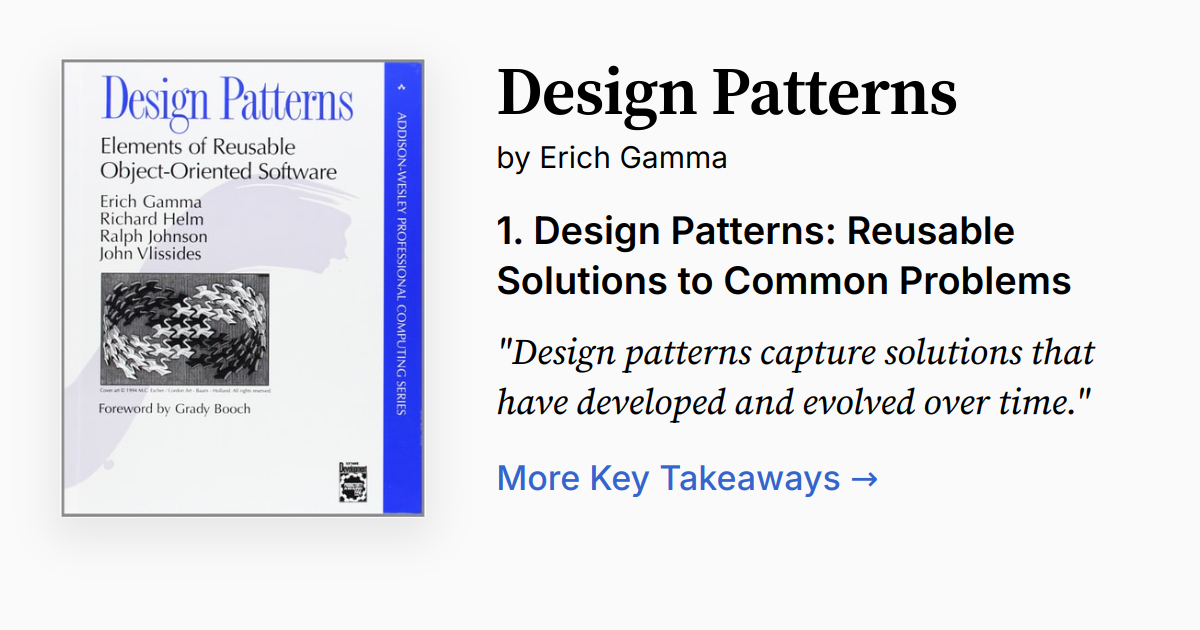 Design Patterns | Summary, Quotes, FAQ, Audio