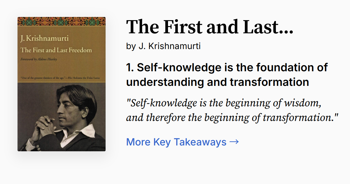 語学・辞書・学習参考書 Krishnamurti The First and Last Freedom The First and Last Freedom by J. Krishnamurti | Goodreads