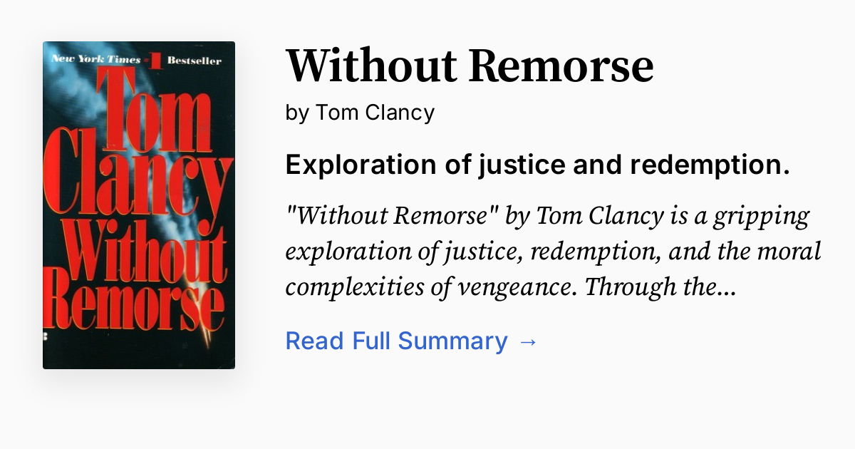 Without Remorse | Summary, Analysis, FAQ