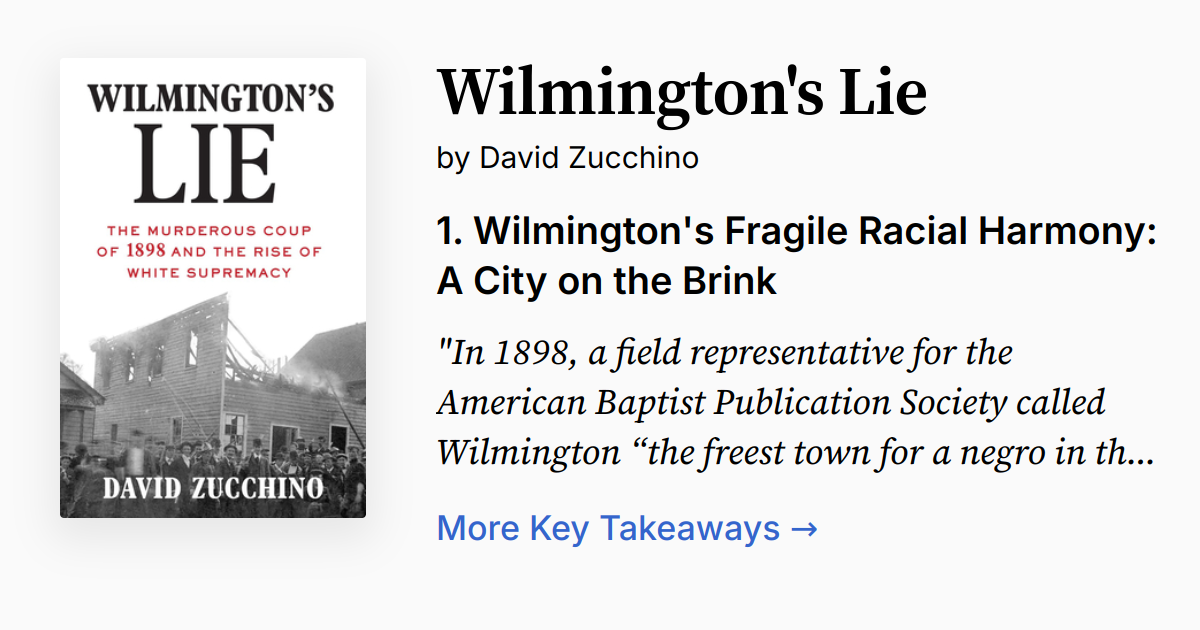 Wilmington's Lie | Summary, Quotes, FAQ, Audio