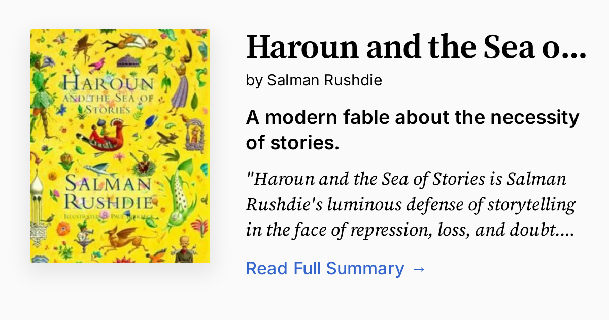 Haroun And The Sea Of Stories Summary By Chapter