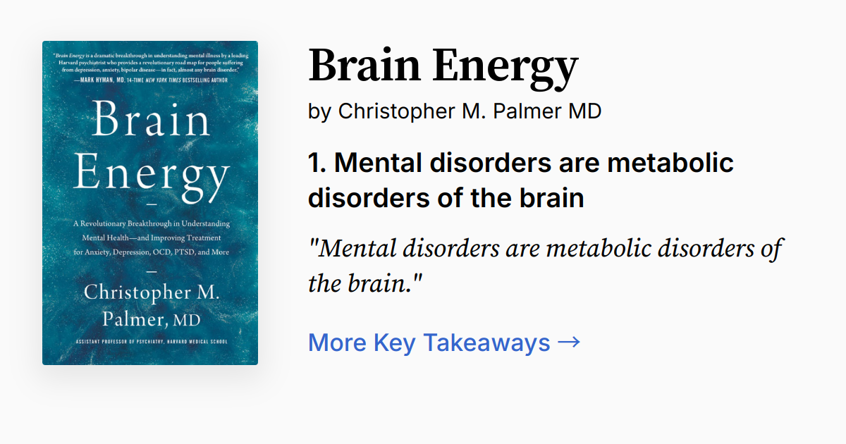 Brain Energy by Christopher M. Palmer | Summary, Quotes, FAQ