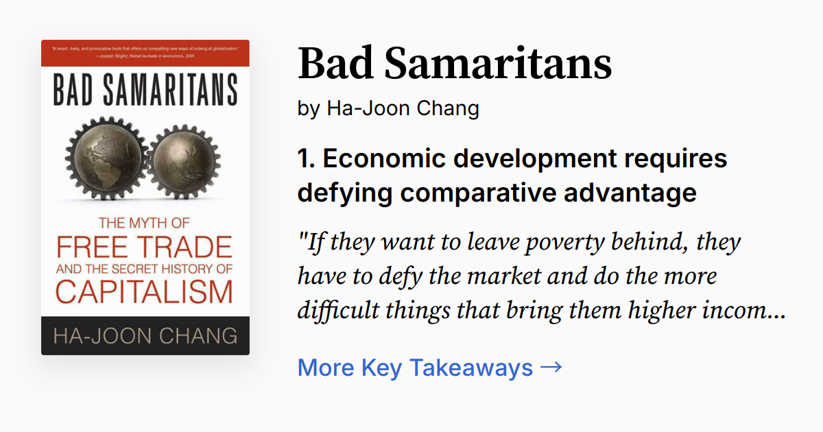 Bad Samaritans by HaJoon Chang Summary & Audio