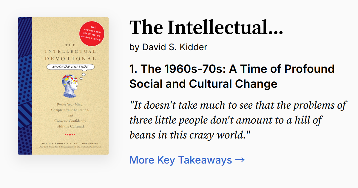 The Intellectual Devotional Modern Culture | Summary, Quotes