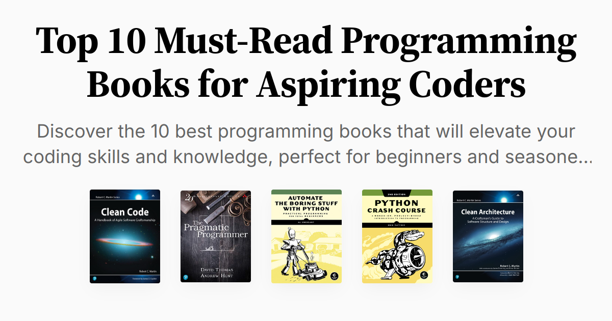 Top 10 Must-Read Programming Books for Aspiring Coders | Summary & Audio